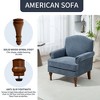 Kumasinova Chenille Arm Chair with Nailhead Trim,Modern Accent Chair with Wooden Legs,Comfy Reading Chair with Springs Cushions for Bedroom&Office - 4 of 4
