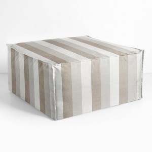 Sorra Home Subrella Bean Fabric Outdoor Patio Pouf - 1 of 4