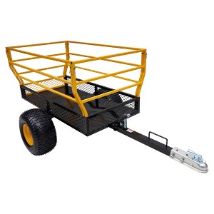 AMERLIFE Tow-Behind Dump Cart,Heavy-Duty Garden Utility Trailer, Removable Sides & Handle, ATV/UTV Lawn Mower Tractor - 1 of 4