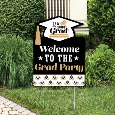 Big Dot of Happiness Law School Grad - Party Decorations - Future Lawyer Graduation Party Welcome Yard Sign