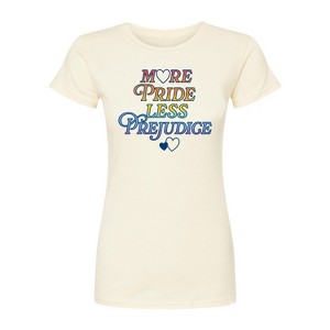 Women's - Instant Message - More Pride Less Prejudice Fitted Graphic T-Shirt - 1 of 4