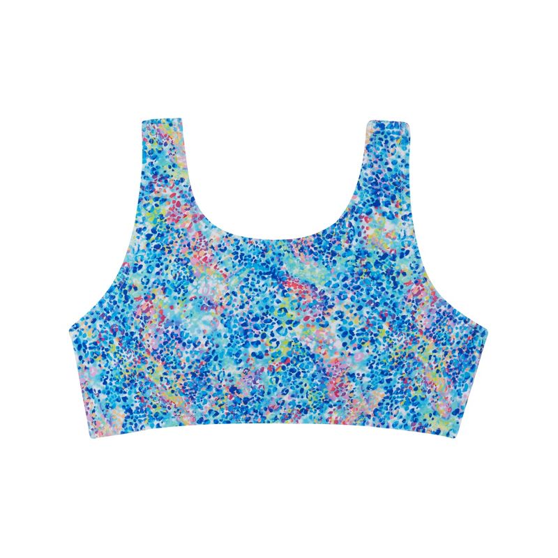 Andy & Evan  Kids  Blue Abstract Two-Piece Swimsuit Set, 3 of 5