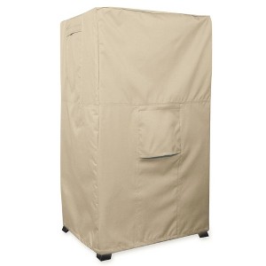 KHOMO GEAR Panther Series - Heavy Duty Outdoor Black Smoker Cover Protector 17" x 20" x 35.5" - Beige - 1 of 4