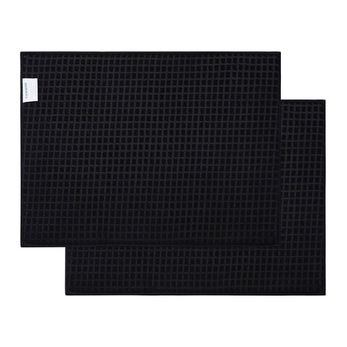 Dish Drying Mat 18 x 24  Drying Mats for Kitchen Counter Heat Resistant  Black