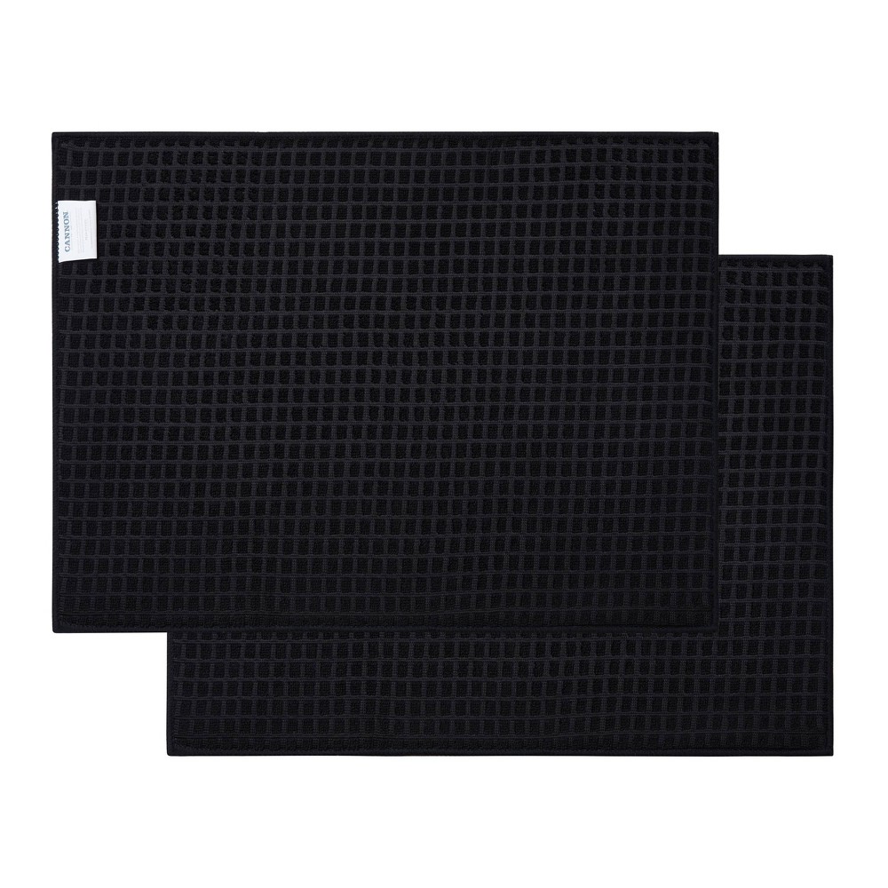 Cannon 2pk Thomas Drying Mats Black