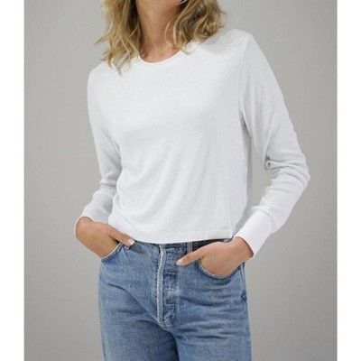 Women's Long Sleeve Ribbed Crewneck Top - LNA