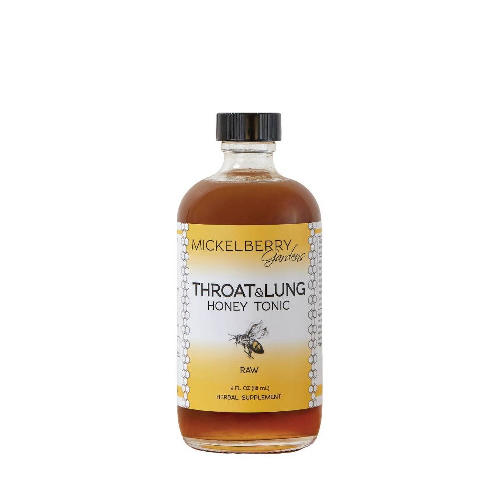 Mickelberry Gardens Throat & Lung Tonic - Honey Wild Cherry Bark - 4 fl oz