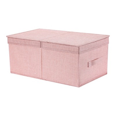 REGALWOVEN Fabric Collapsible Spacious Versatile Storage Bin with Lid and Handle