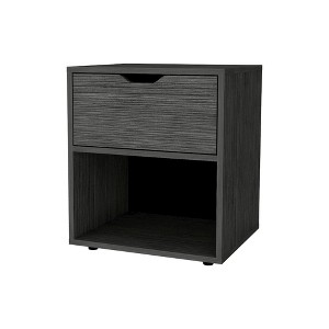 FM Furniture,Elliott Nightstand with Elegant Drawer and Open Shelf - 1 of 4
