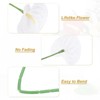 Unique Bargains Artificial Anthurium Lily Flowers for Home Decor 10 Pcs - 3 of 4