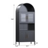 SUXXAN Metal Display Arched Cabinet With Glass Doors And Adjustable Shelves,Assembly Required - 2 of 4