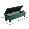 NicBex Polyester Storage Ottoman Bench,Upholstered Storage Ottoman with Button Tufted Top,Modern Storage Bench for Living Room,Bedroom - 3 of 4