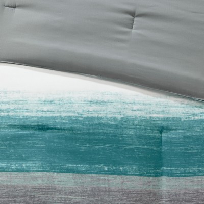 Madison Park Aqua Seth Comforter and Cotton Sheet Set (Twin) 7pc: Microfiber Bedding, Embroidered, OEKO-TEX Certified — фото 8