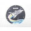 NASA Spaceship Traveling In Space Crew Neck Short Sleeve Girl's White T-shirt - 2 of 3