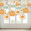 Big Dot of Happiness Little Pumpkin - Fall Birthday Party or Baby Shower Hanging Decor - Party Decoration Swirls - Set of 40 - 3 of 4