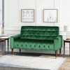 NicBex 51.75 Inch Loveseat Sofa Modern Upholstered Velvet 2 Seater Couch with Tufted Buttons and Wood Legs for Living Room,Apartment - image 2 of 4