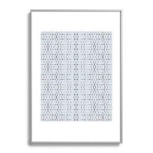 Becky Bailey Shibori Diamonds Metal Framed Art Print - Deny Designs - 1 of 4