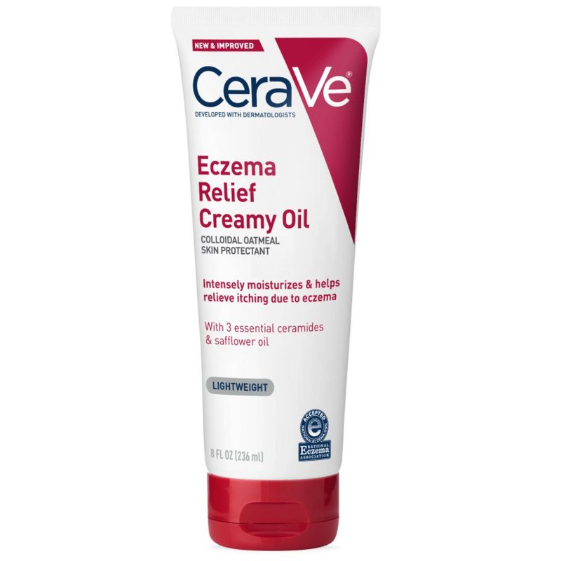 CeraVe Soothing Eczema Creamy Oil, Moisturizer for Dry and Itchy Skin - 8oz, 1 of 14