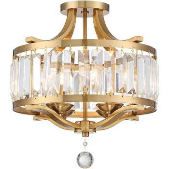 Possini Euro Crystal Berry 27.5 Wide Brass 10-Light LED Ceiling Light -  #70X95