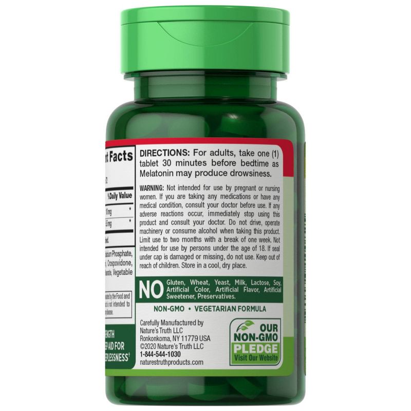 Nature's Truth Melatonin Dietary Supplement Tablets - 72ct, 4 of 6