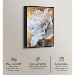 Art Remedy Bloom White Petals Floral Fine Wall Art Framed - 1 of 4