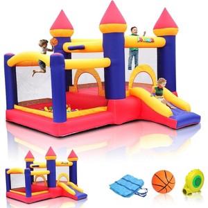 JOYMOR Kids Inflatable Bounce House Play Center with Ball Pit Jump'n Slide - 1 of 4