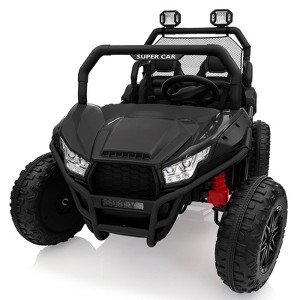 24V UTV for Kids, 2 Seater Ride-On Toy Electric Car, 24V Electric Off-Road UTV w/Remote Control, Safety Belt, Music & Light for Aged 3-8 Years - 1 of 4