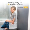 Toddler Training Toilet with Soft Seat, Realistic Flush Sound, Detachable Pot, Splash Guard, Toilet Paper Holder Non-Slip Baby Potty Chair - 2 of 4