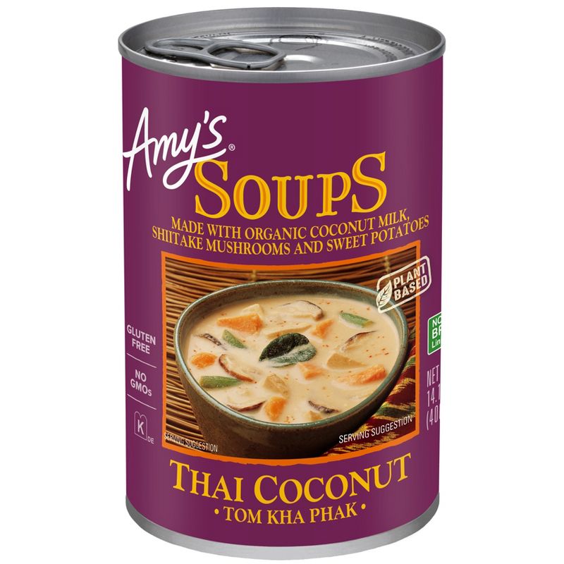 Amy&#39;s Gluten Free Thai Coconut Tom Kha Phak Soup - 14.1oz, 1 of 8