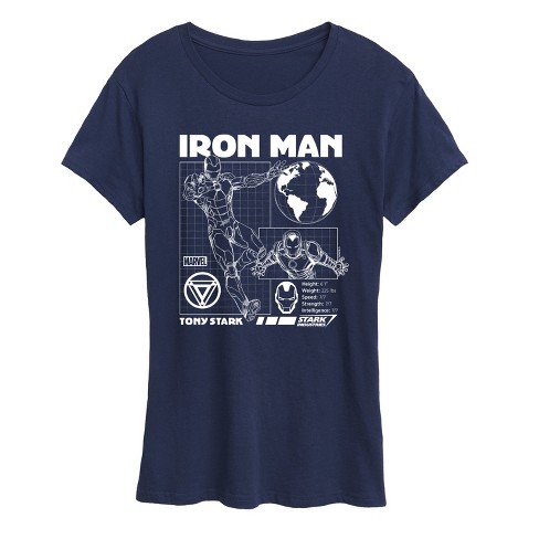 Women's - Marvel - Iron Man Schematic Short Sleeve Graphic T-Shirt - image 1 of 4