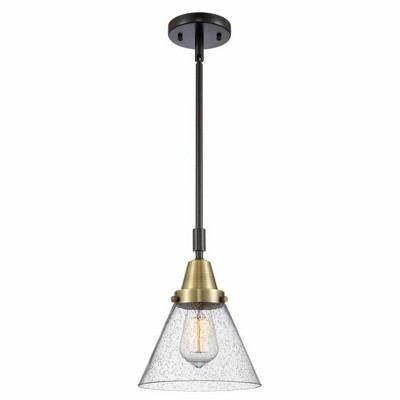 Cone - 1 Light Stem Hung Mini Pendant In Industrial Style-11.13 Inches Tall and 8 Inches Wide