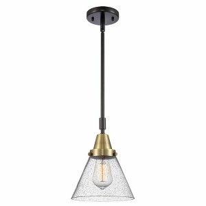 Cone - 1 Light Stem Hung Mini Pendant In Industrial Style-11.13 Inches Tall and 8 Inches Wide - 1 of 1