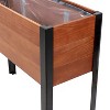 Sunnydaze Acacia Wood Raised Garden Bed with Legs - 31-Inch H - Powder-Coated Steel Frame - Removable Planter Bag - image 4 of 4