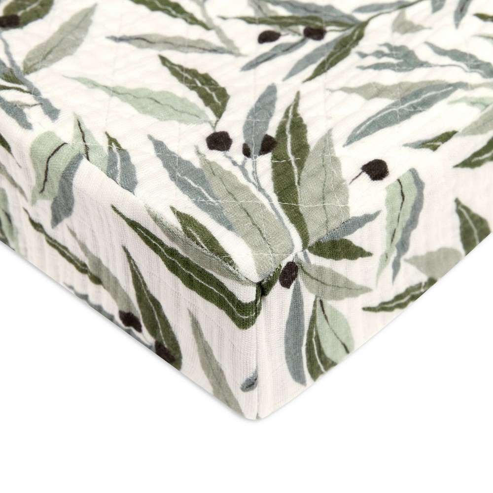 Photos - Changing Table Babyletto Olive Branches Quilted Muslin Changing Pad Cover