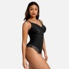Feelingirl Women's Shaping Lace Shapewear Thong Bodysuit - 3 of 4