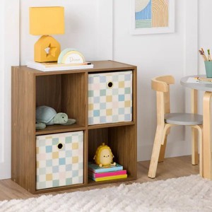 4-Cube Storage Organizer Bookshelf -stylish Storage Organizer Book Case for Home Bedroom Office, Easy Assembly, Modern Bookcase - 1 of 4