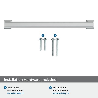 Polished Chrome 7-9/16 inch Traditional Cabinet Bar Pull
