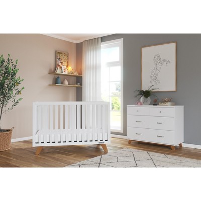 Child Craft SOHO Crib, 3-Drawer Dresser, Chest, Nightstand, 4-Piece Nursery Set