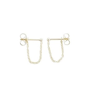 Chain Wrap Huggies in Gold, Rose Gold, Silver - Honeycat - 1 of 4