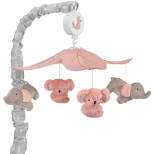 Lambs & Ivy Calypso Pink/Gray Koala & Elephant Musical Baby Crib Mobile
