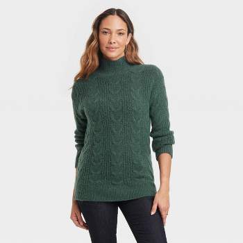 Women's Crewneck Feathered Pullover Sweater - Knox Rose™ Teal