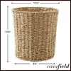 Casafield Waste Basket, Trash Can for the Bathroom, Bedroom, Laundry Room, Home Office - Woven Seagrass or Water Hyacinth - 3 of 4