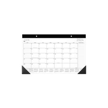 2024 AT-A-GLANCE Contemporary 18" x 11" Monthly Desk Pad Calendar White/Black (SK14X0024)