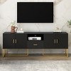 68.9" Modern TV Stand with 1 Drawer, 2 Cabinets, Sideboard Cabinet with Cable Management and Anti-Tip Device for Living Room - 2 of 4