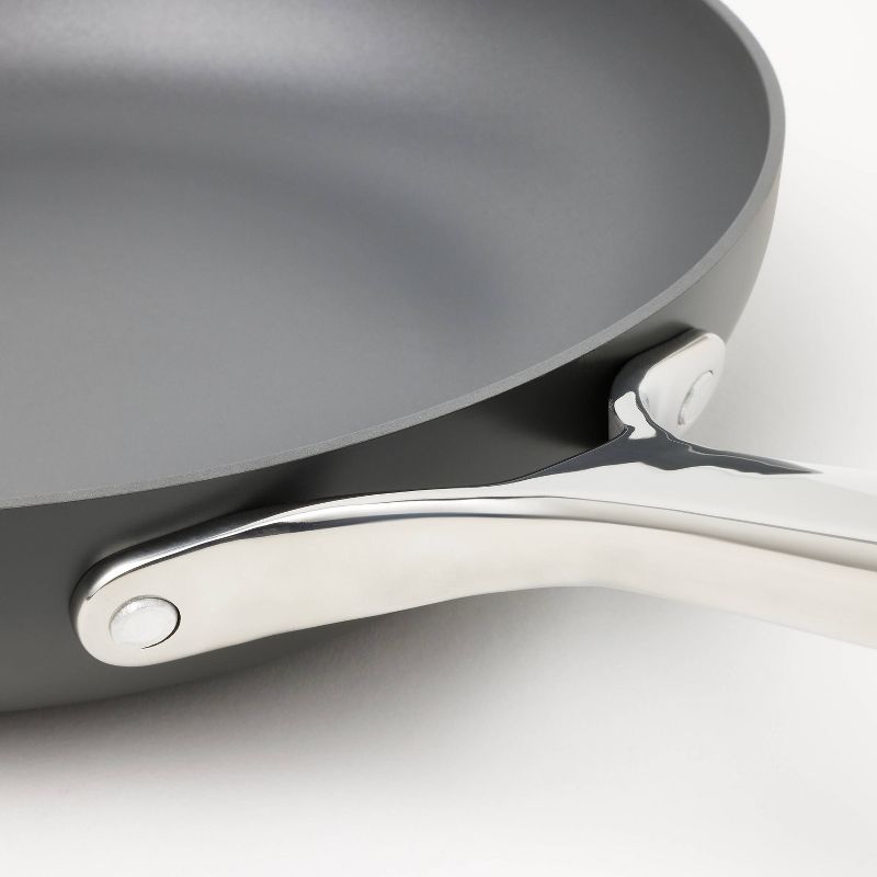 12&#34; Nonstick Hard Anodized Aluminum Frypan with Cover Dark Gray - Figmint&#8482;, 5 of 10