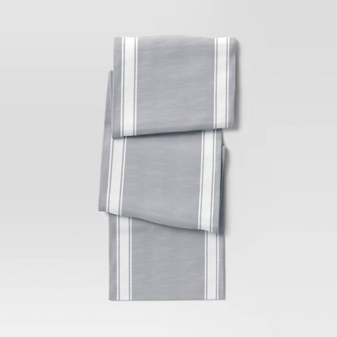 Grey and deals white table runner