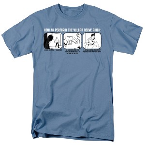 St:Original Vulcan Nerve Pinch Adult T-Shirt Carolina Blue - 1 of 4