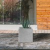 Rosemead Home & Garden, Inc. Kante  Square Concrete Indoor Planter Pots White 11.8" x 11.8" x 11.8" - 2 of 4