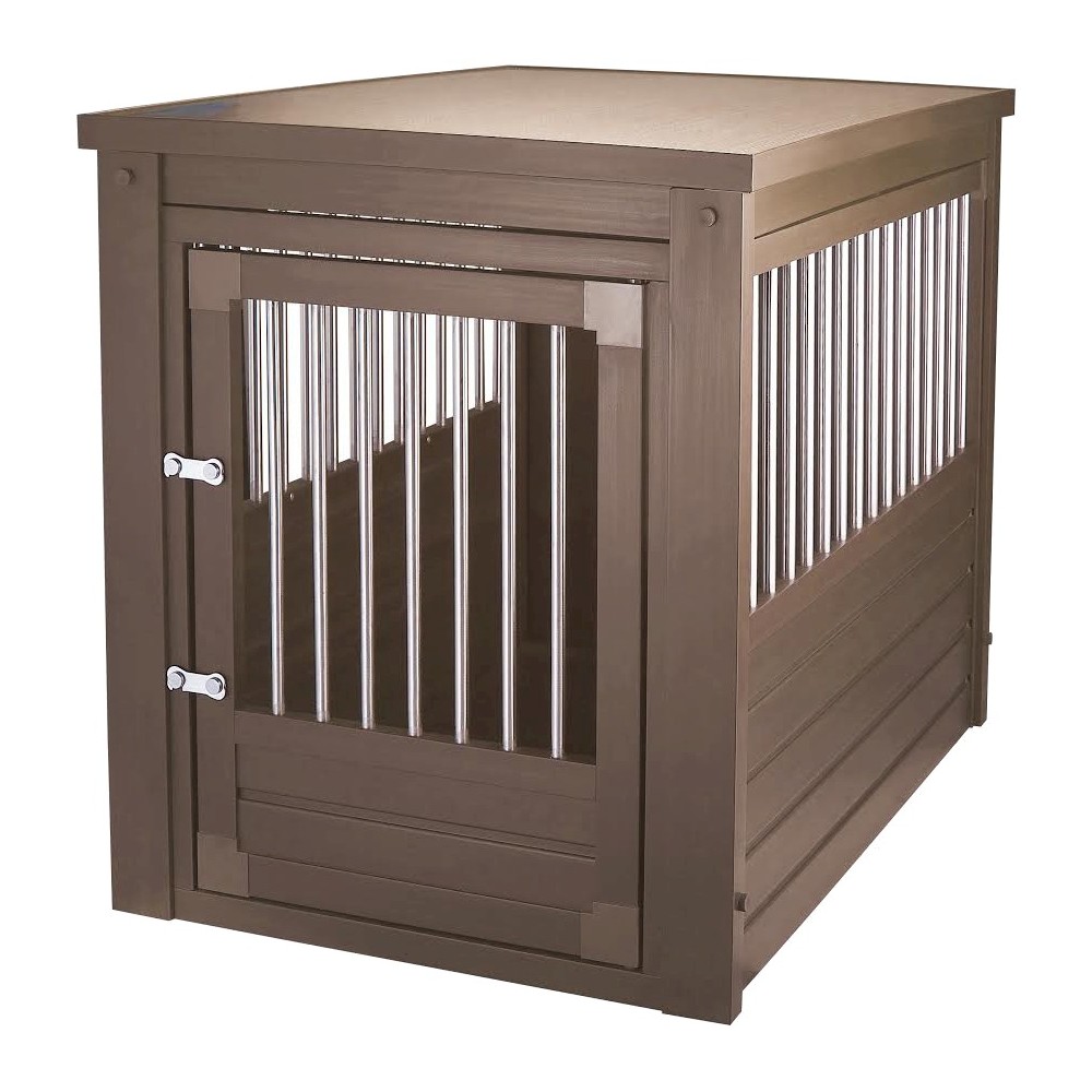 New Age ecoFLEX Habitat 'N' Home Stainless Steel Dog Crate - Brown -Extra Large