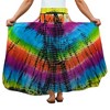 Agan Traders Women's Boho Summer Tie-dye High Waistband A Line Flared Maxi Skirt - 3 of 4
